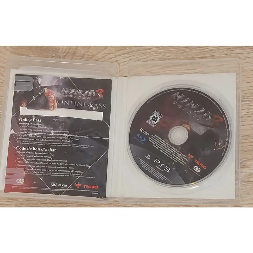 Ninja Gaiden 3 (Sony PlayStation 3, 2012) No Manual Pre-owned Untested